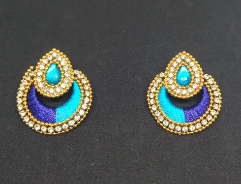 Blues Handmade Necklace & Earring Silk Thread Jewellery