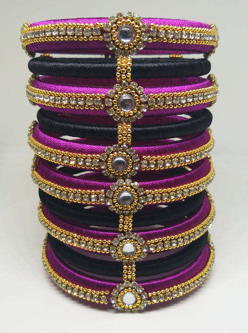 Handmade Bangle Silk Thread Jewellery (in 2 colours)