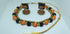 Orange & Black Handmade Necklace & Earring Silk Thread Jewellery
