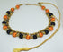 Orange & Black Handmade Necklace & Earring Silk Thread Jewellery
