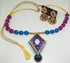 Blue & Pink Handmade Necklace & Earring Silk Thread Jewellery