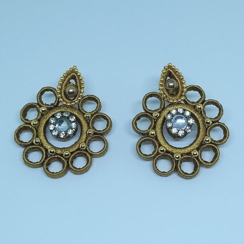 Gold Handmade Necklace & Earring Silk Thread Jewellery