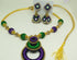 Violet & Green Handmade Necklace & Earring Silk Thread Jewellery
