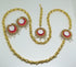 Red Handmade Nethi Chutti, Necklace & Earring Silk Thread Jewellery