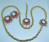 Red Handmade Nethi Chutti, Necklace & Earring Silk Thread Jewellery