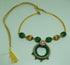 Green & Gold Handmade Necklace & Earring Silk Thread Jewellery