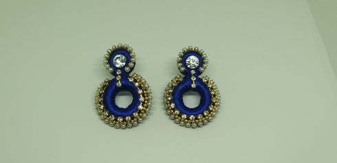Blue Handmade Silk Thread Earring Jewellery