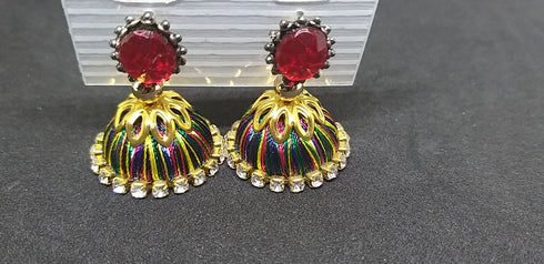 Muti Colour Handmade Silk Thread Earring Jewellery