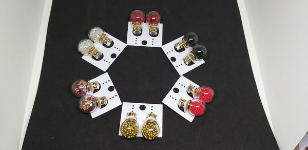 Glass Earring Jewellery (available in 8 colours)