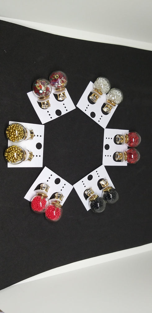 Glass Earring Jewellery (available in 8 colours)