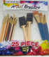 25 Pack Artist Brushes (in 2 varieties) | Art Paint Brushes | AussieSuperStore