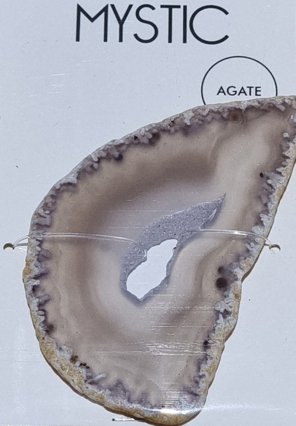White Agate Mystic Crystal Pendant