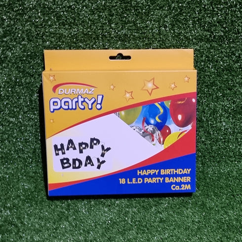 Happy Birthday L.E.D Party Banner