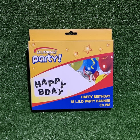 Happy Birthday L.E.D Party Banner