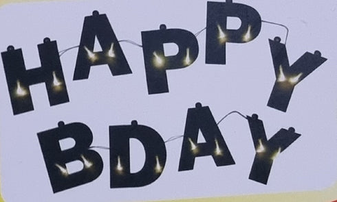 Happy Birthday L.E.D Party Banner