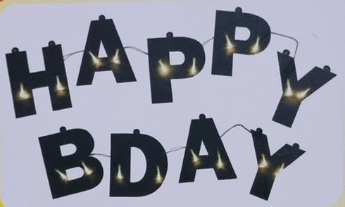 Happy Birthday L.E.D Party Banner