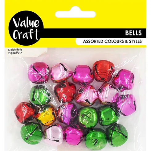 20mm Assorted Colours Sleigh Bells