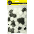 20mm - 30mm Black & White Colours Pom Pom
