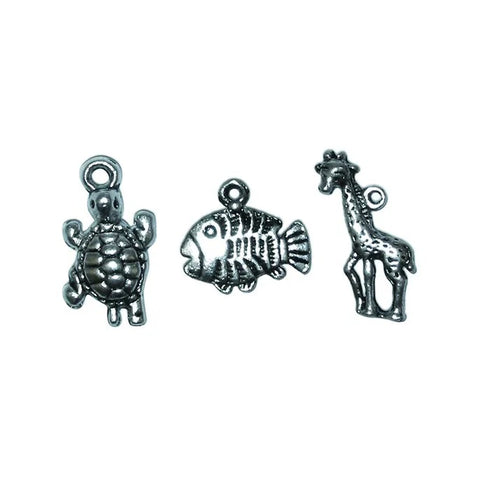 20mm Fish, Giraffe and Turtle Charms
