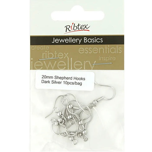 20mm Metal Alloy Shepherd Hook Earring (available in 8 colours)