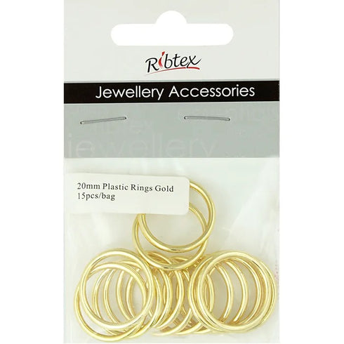 20mm Round Plastic Rings Feature (available in 3 colours)