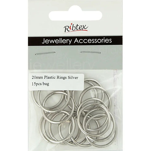 20mm Round Plastic Rings Feature (available in 3 colours)