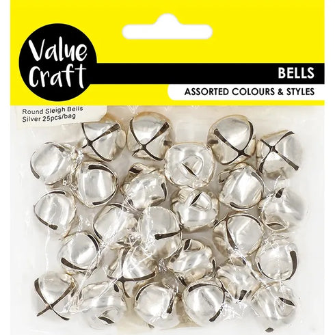 20mm Silver Colour Sleigh Bells