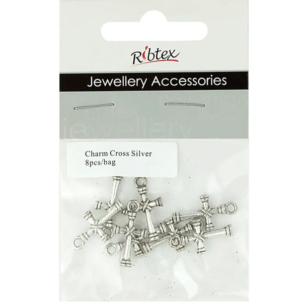 21mm Metal Alloy Cross Shape Charms