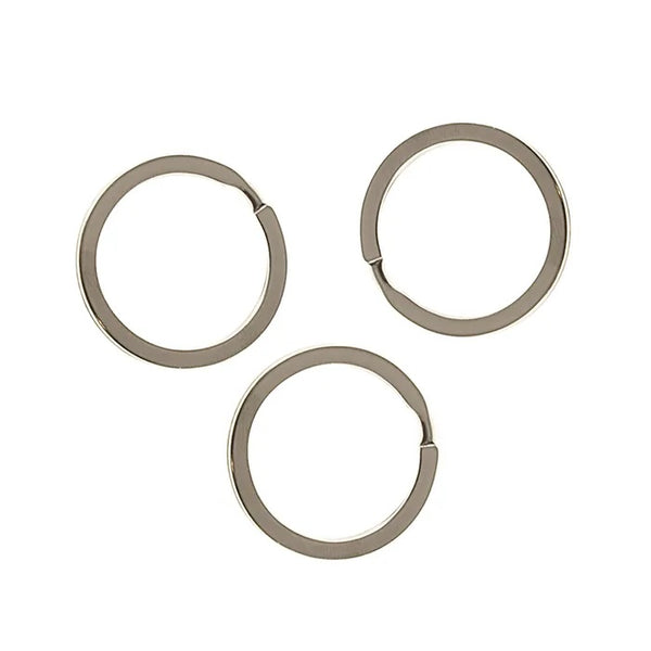 25mm Silver Colour Flat Split Rings