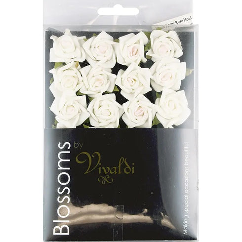 25mm Foam Rose Head Flowers (available in 7 colours)