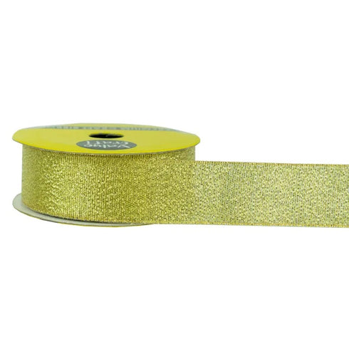 25mm Nylon Metallic Gold Colour Taffeta Ribbon