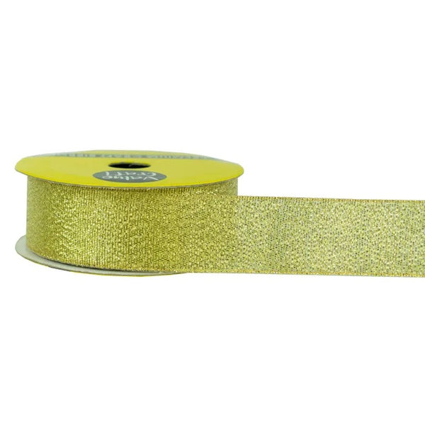 25mm Nylon Metallic Gold Colour Taffeta Ribbon
