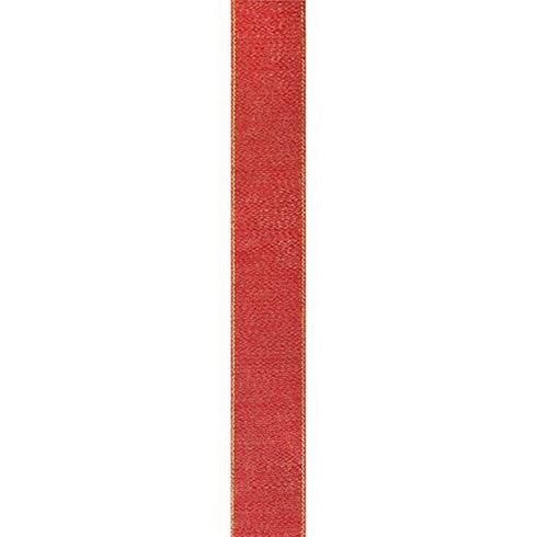 25mm Nylon Metallic Red Colour Taffeta Ribbon