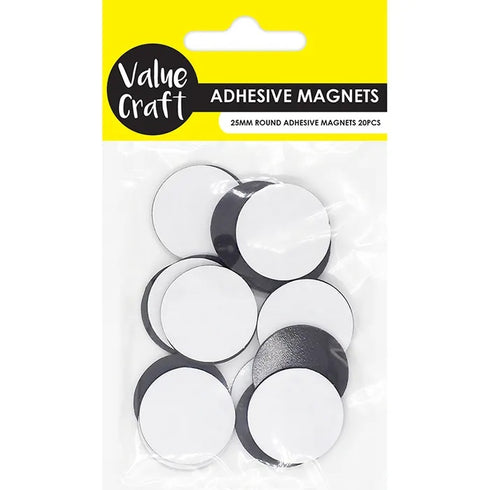25mm Self Adhesive Round Magnets