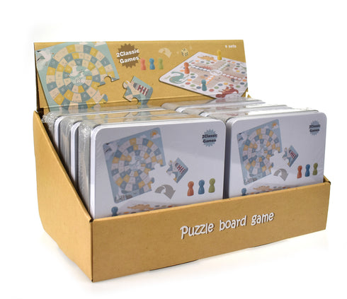 2 In 1 Ludo Game & The Game Of Goose in Tin Box