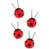 2cm X 2cm Craft Ladybirds