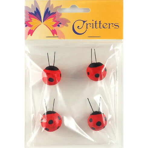 2cm X 2cm Craft Ladybirds