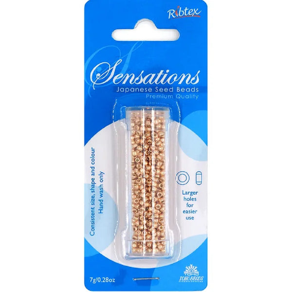 2mm Metallic Rose Gold Colour Toho Seed Beads