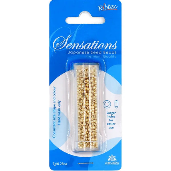 2mm Metallic Yellow Gold Colour Toho Seed Beads