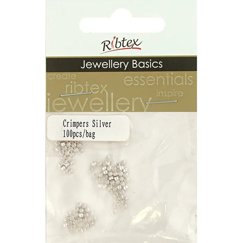 2mm Round Metal Alloy Crimpers (available in 8 colours)