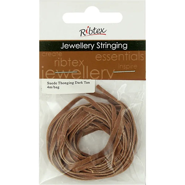 2mm Dark Tan Suede Thonging Stringing Material