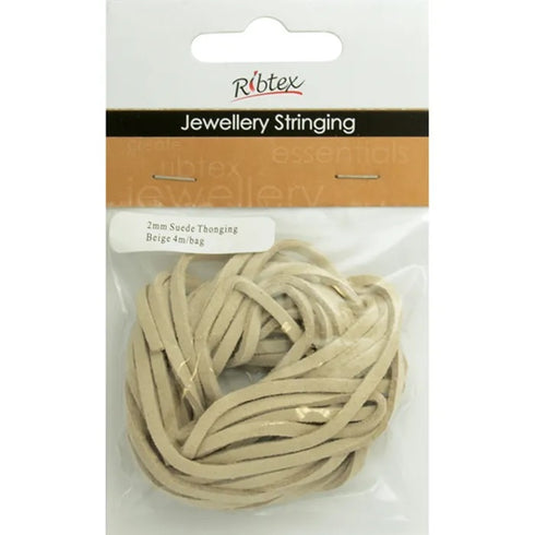 2mm Suede Thonging Stringing Material (available in 6 colours)
