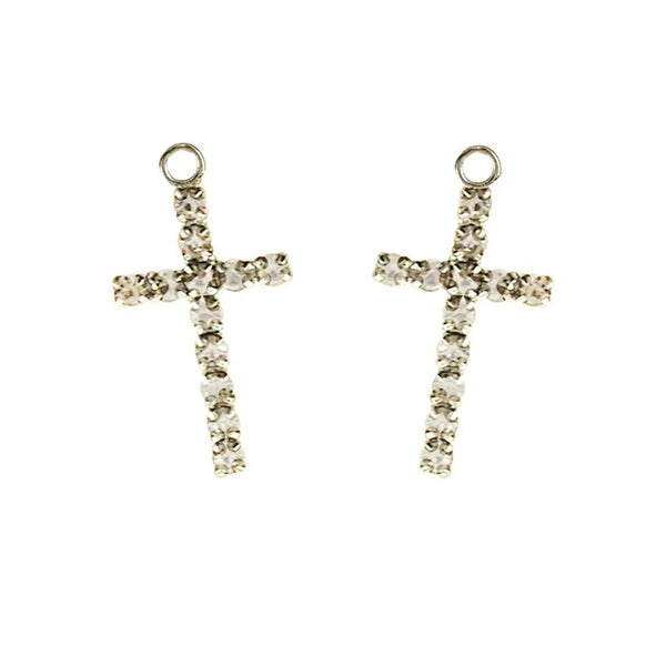 3.5cm Diamante Crucifix Charms