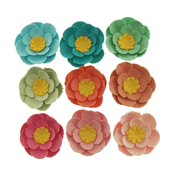 3.5cm x 1cm Paper Cora Flowers