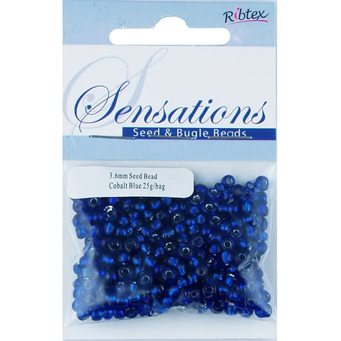3.6mm Glass Seed Beads - 25g (available in 42 colours)