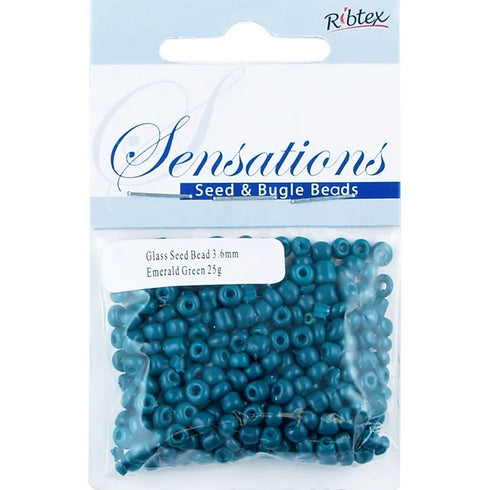 3.6mm Glass Seed Beads - 25g (available in 42 colours)