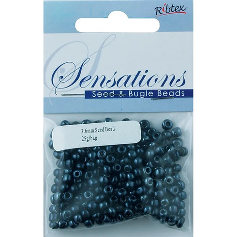 3.6mm Glass Seed Beads - 25g (available in 42 colours)
