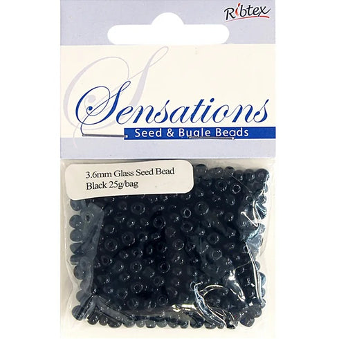 3.6mm Glass Seed Beads - 25g (available in 42 colours)