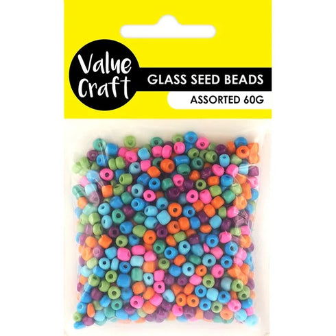 3.6mm Assorted Multi Colours Glass Seed Beads