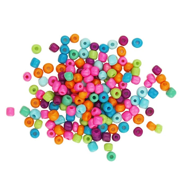 3.6mm Assorted Multi Colours Glass Seed Beads